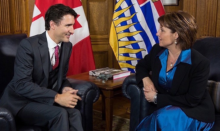 Premier Christy Clark meets with Prime Minister Justin Trudeau in Ottawa
