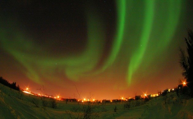 Aurora borealis in Yellowknife.