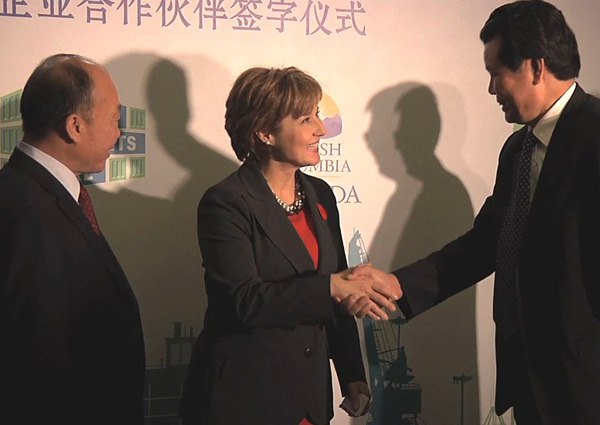 Premier Christy Clark meets with mining executives in Beijing Wednesday.