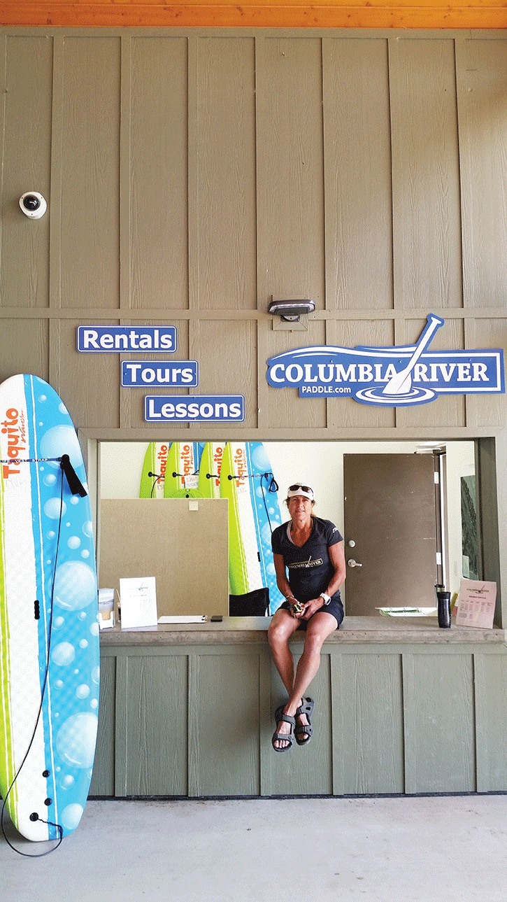 Penny Powers (pictured) and her husband Max Fanderl are expanding their Kinsmen Beach paddle rentals business to include running the concession stand.