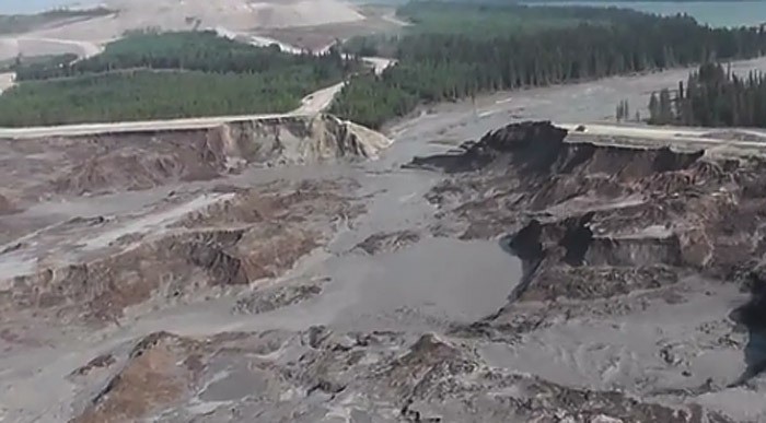 Water flow has subsided from the Mount Polley tailings pond breach