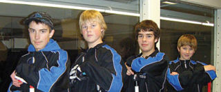 The Ian Redeker foursome found that three were too many in games against the West Kootenay Juvenile Boys champs last weekend. They gave up a three-ender in each game. Coach Dave Gaspar said they had a good time and have high hopes for next year. There are plans to add a girls team to compete next season. Submitted Photo