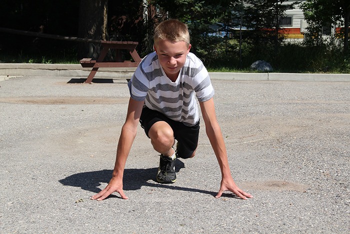 David Thompson Secondary School student Billy Bowen will be on the start line at the BC Games in the 100-metre dash later this week.