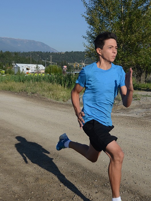 BC Summer Games competitor Justin Grosso demonstrates his need for speed leading up to the Nanaimo event.