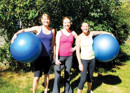 From left to right: personal trainer Kate Atkinson