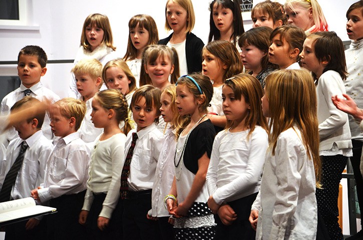 The Eileen Madson Primary school choir sang a few songs during the annual Valley Voices community choir Christmas concert at Christ Church Trinity on Saturday