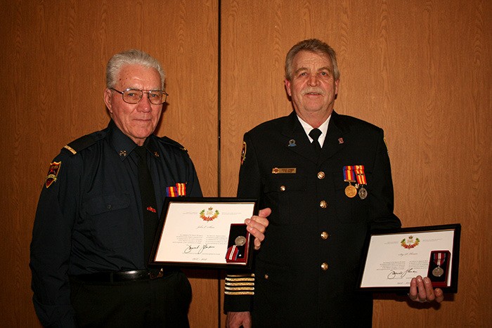 Invermere Fire Rescue members John Shaw and Fire Chief Roger Ekman