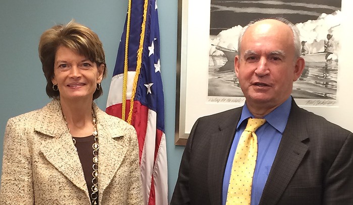 Energy and Mines Minister Bill Bennett meets Alaska Senator Lisa Murkowski in Anchorage Nov. 6. With a Republican majority