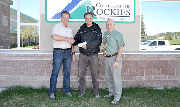 Pictured left to right are Invermere Campus Manager of the College of the Rockies Doug Clovechok