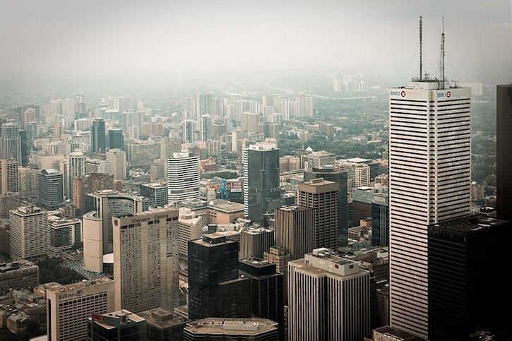 A view of downtown Toronto from the CN Tower