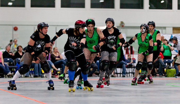 The Invermere women's roller derby team