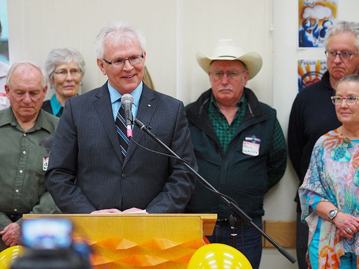 Columbia Valley and Area G director for the Regional District of East Kootenay Gerry Wilkie (far left) is one of several local politicans who have endorsed Kootenay-Columbia NDP candidate Wayne Stetski