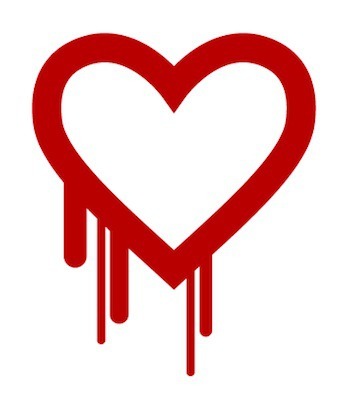 The logo for the Heartbleed bug