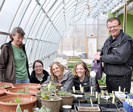 Pictured from left to right are Ally Candy (Greenhouse Co-ordinator)