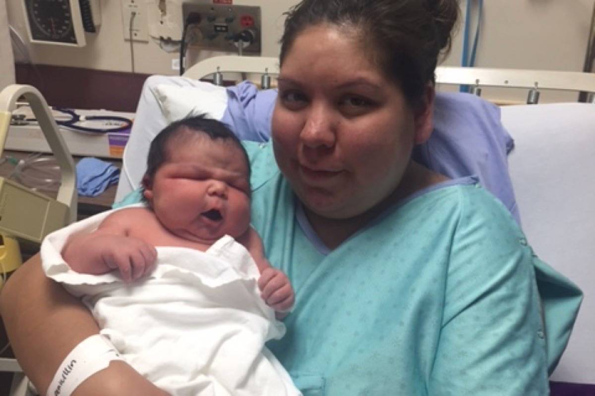 Mom Colleen Burgoyne and new baby boy Shawn at the Cranbrook Regional Hospital.Submitted photo