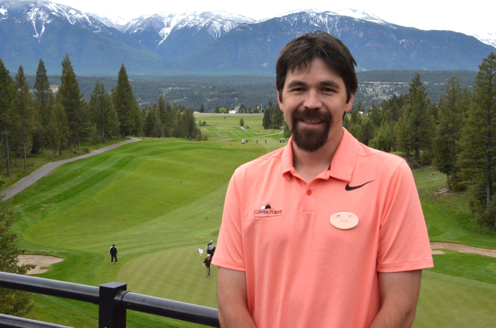 Bryan Armstrong hit a 5 iron from 201 yards on his second shot on the par 5 ninth hole at The Springs on Monday, May 15.                                Photo by Dean Midyette