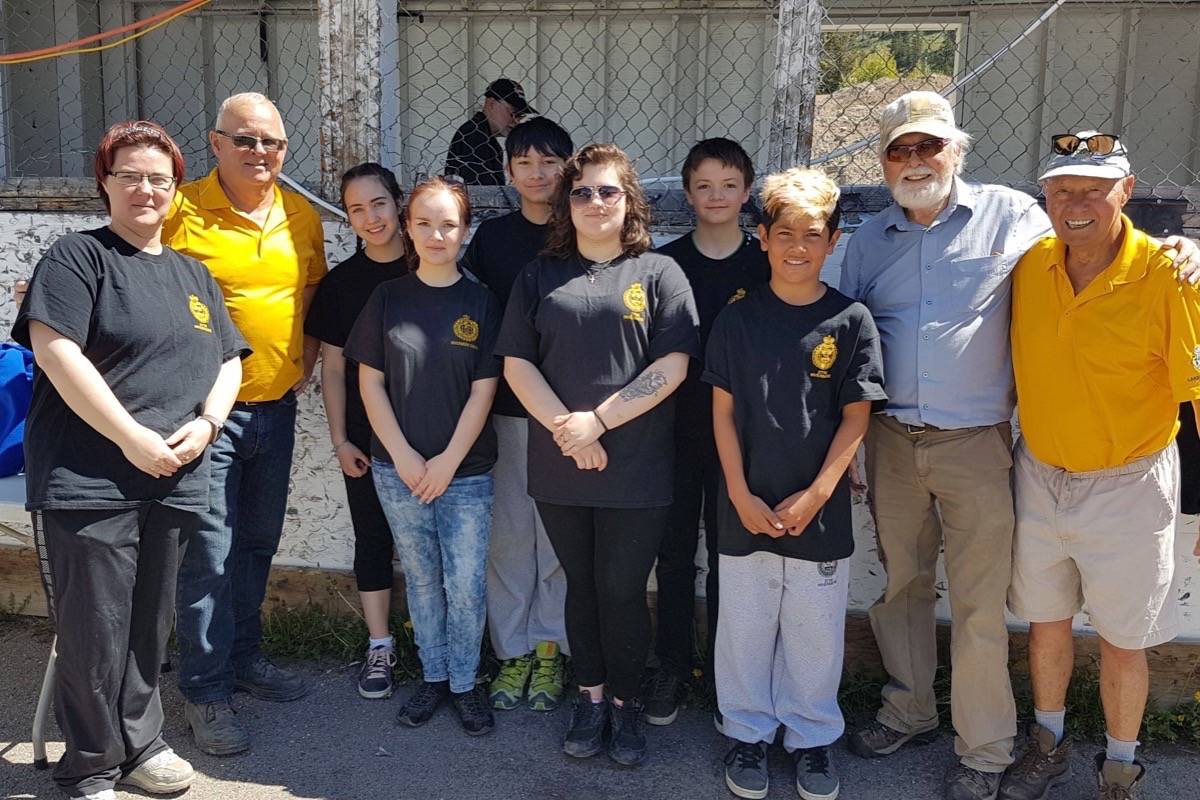 The Invermere Army Corps Cadets spend much of their time as a group volunteering, including with the Lions club recently where they helped load and set up for a biking event May 20th then helped to take it down May 21st.                                Submitted photo