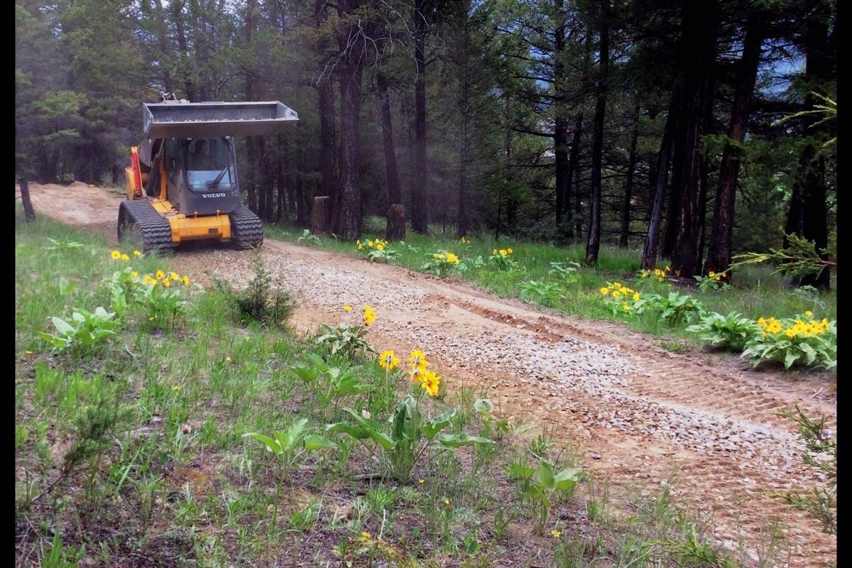 Trailwork was done through the month of May on the popular Hoodoos hike, including laying gravel down on the established loop trail. Submitted photo.