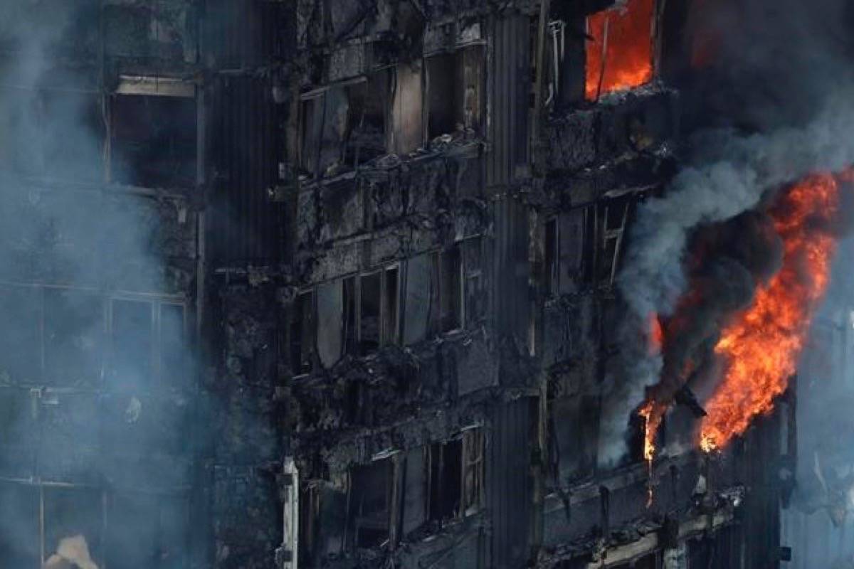 The Grenfell Tower in North Kensington went up in flames. (The Canadian Press)