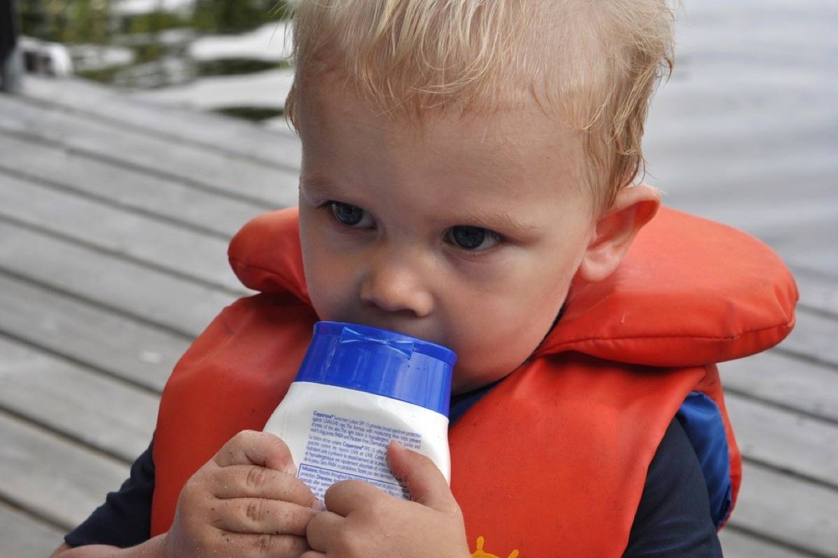 It’s important to remember the sunscreen when you are around the water; but don’t think you have to get special children’s sunscreen for kids. There’s no difference between sunscreen for adults and children.                                Darrell Bruvelaitis