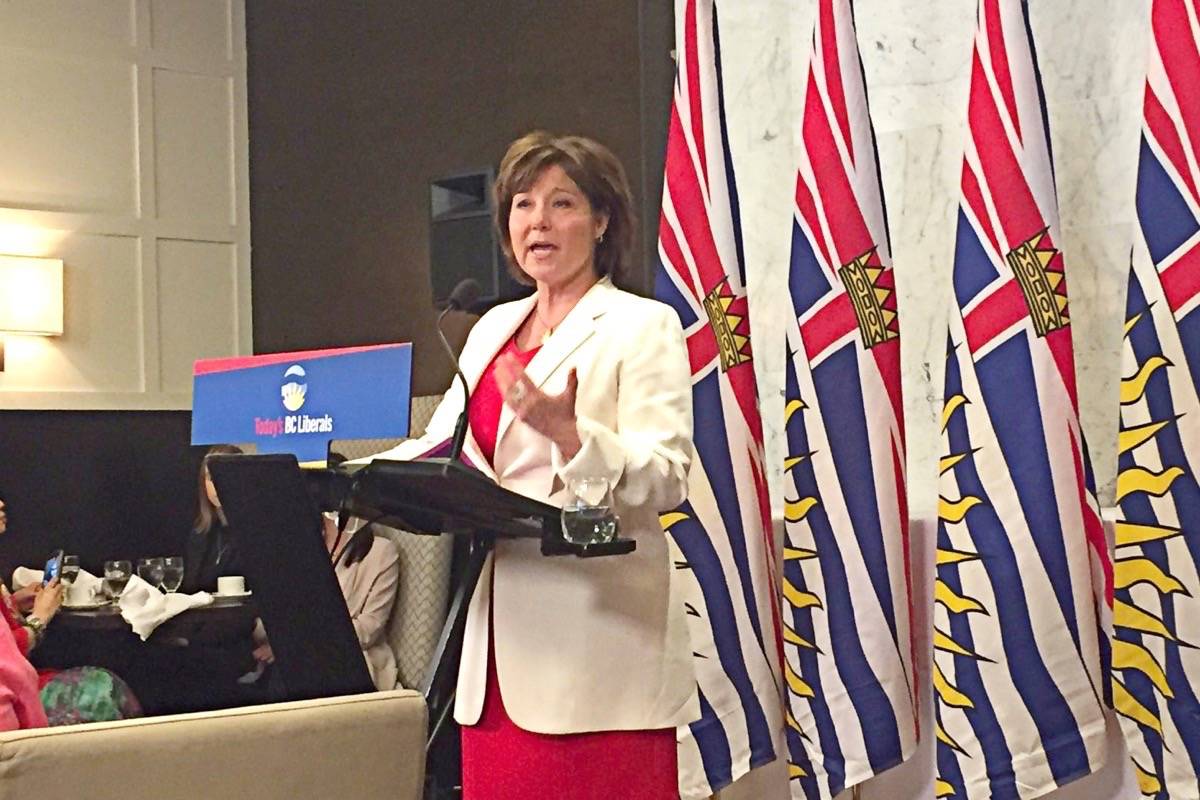 Christy Clark at women’s luncheon in Vancouver June 21. (Twitter - @Kimmy_Haak)