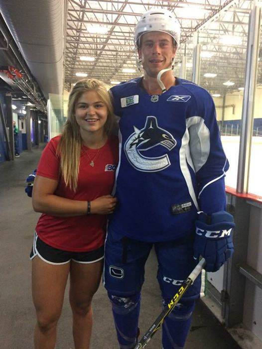 R.T. Rice pictured with his little sister Wasyn Rice at the Canucks Development Camp.                                Submitted photo