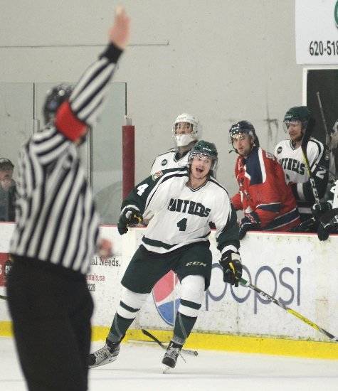 R.T. skating for his university team the UPEI Panthers.                                Submitted photo