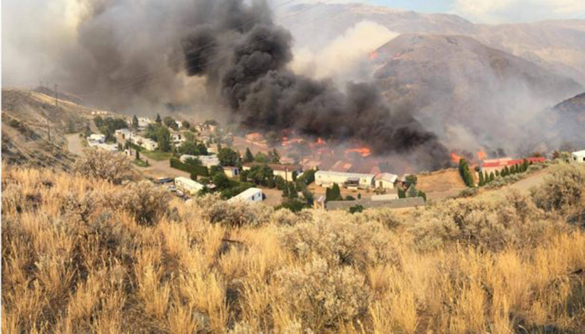 Marianne Rumbal took this photo on Friday of the Ashcroft Reserve fire.