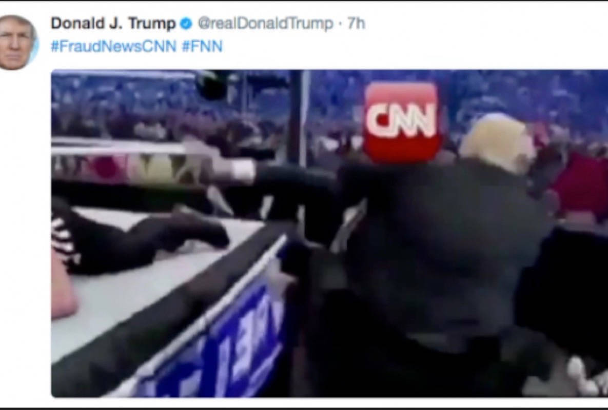 VIDEO: Trump criticized over tweeted video ‘beating up’ CNN