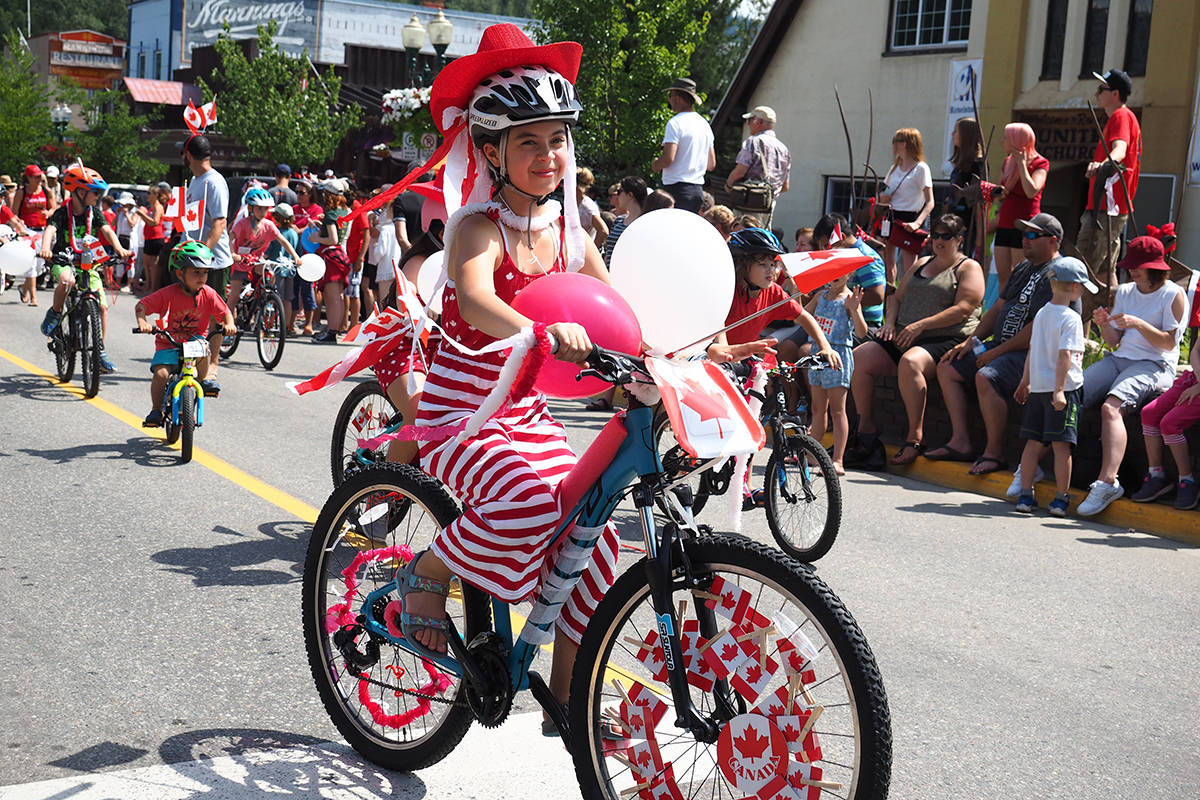 Lots of local kids decorated their bikes for the Canada Day parade in Revelstoke. (Alex Cooper/Revelstoke Review)