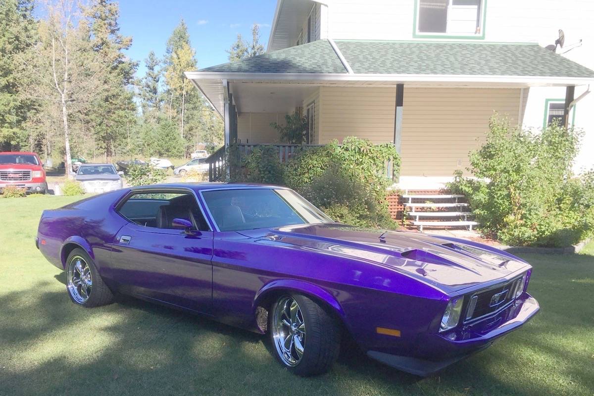 The ‘73 Ford Mustang Fastback that Cody managed to save on the lawn in front of their house.